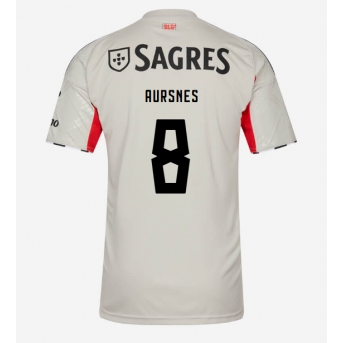 Billige Fotballdrakt Benfica Fredrik Aursnes #8 Replika Bortedrakt 2025-26 Kortermet